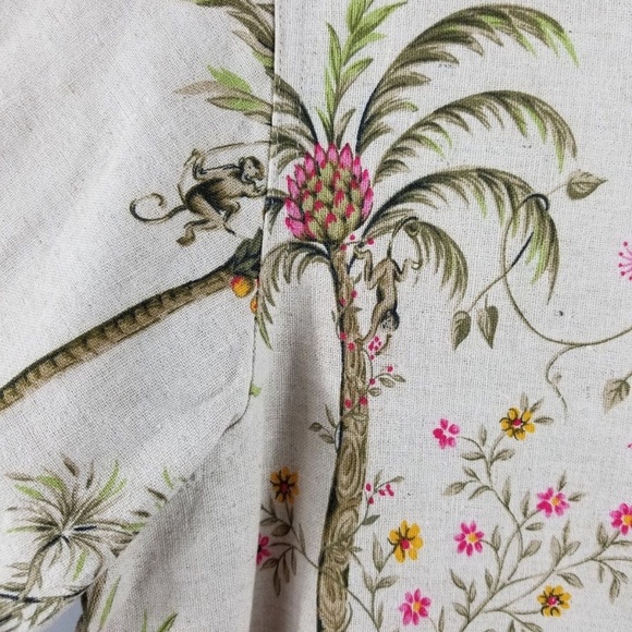 Hearts of Palm Women's Linen Blouse Hawaiian - Picture 4 of 6